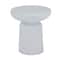 White Contemporary Garden Stool, 17" x 17" x 18"